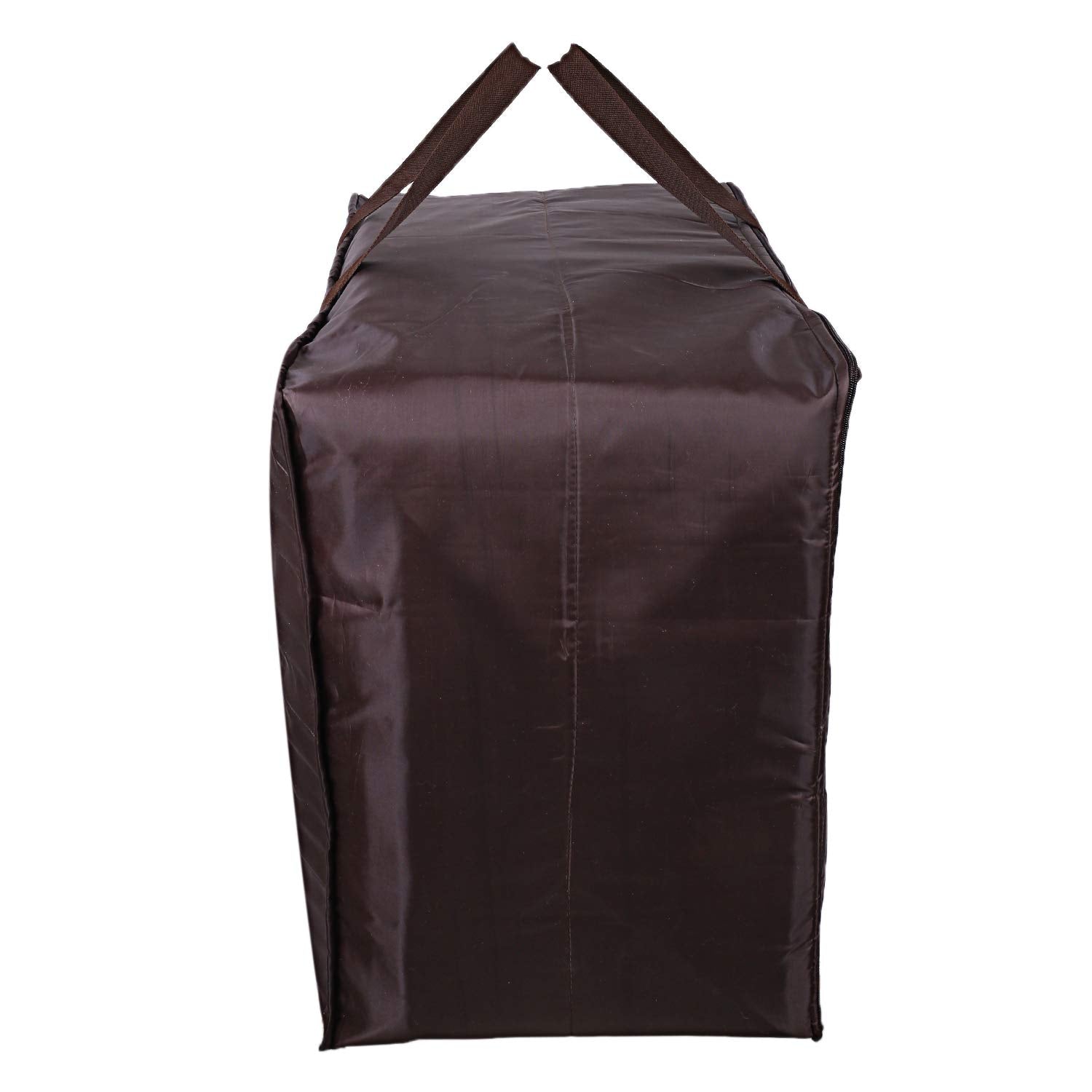 Kuber Industries Rectangular Parachute Jumbo Under Bed Moisture Proof Storage Bag with Zipper Closure and Handle (Brown)