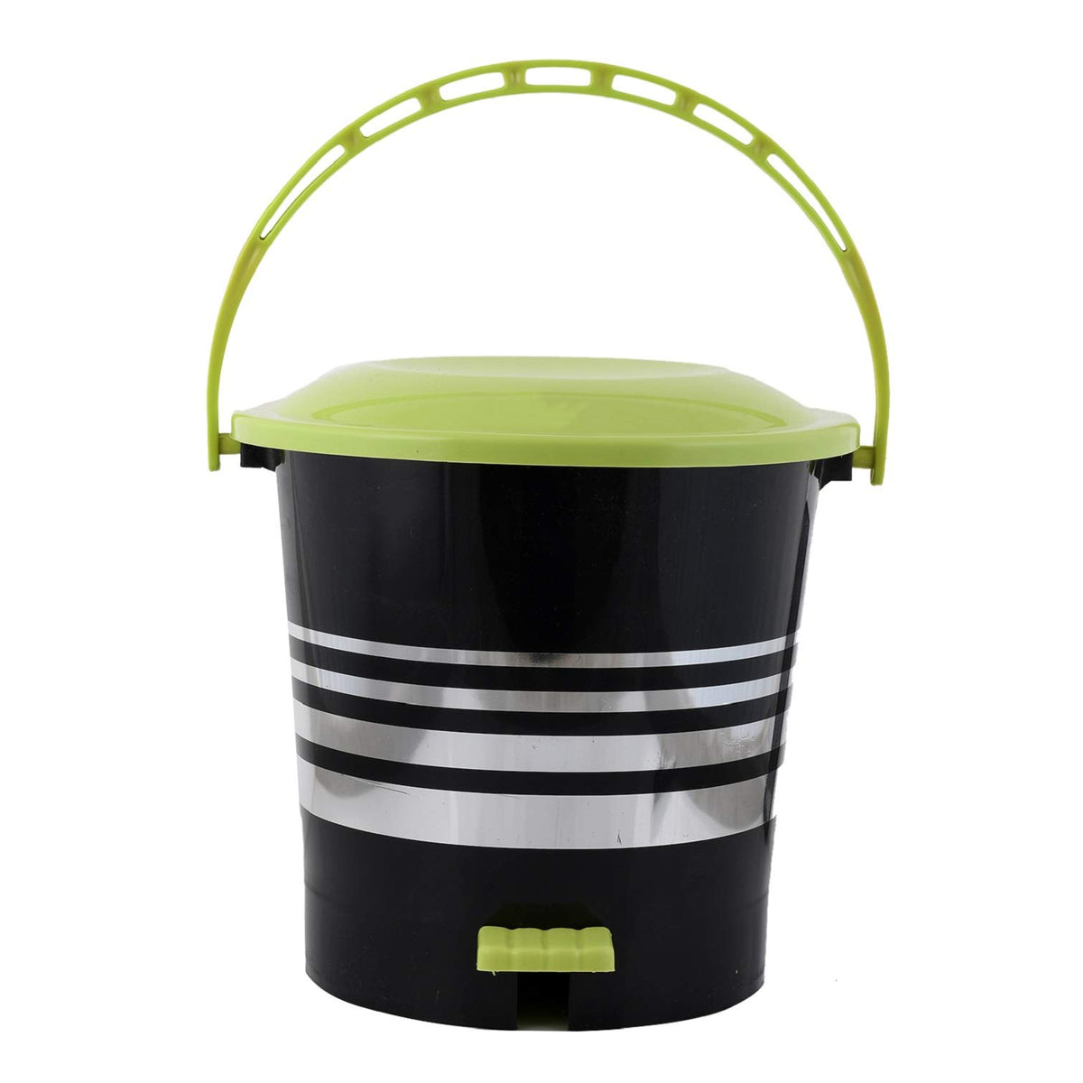 Kuber Industries Step-On Pedal Dustbin|Small Dustbin For Kitchen|Garbage Bin with Handle|Capicity 5 Liters|GREEN