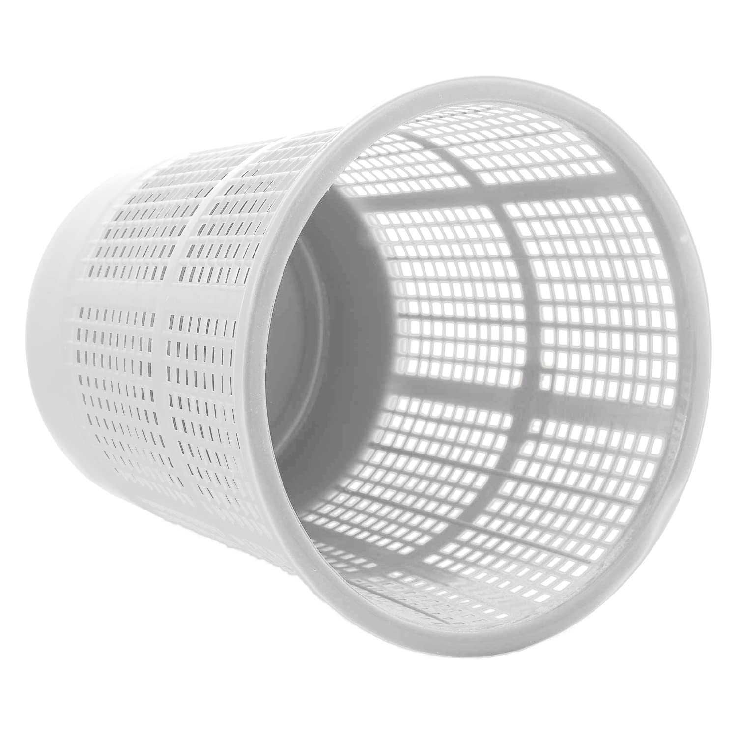 Kuber Industries Mesh Design Plastic Dustbin/Garbage Bin, 5Ltr.- Pack of 2 (White)-47KM0784