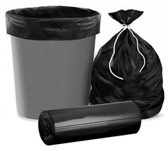 Kuber Industries Medium 90 Biodegradable Garbage Bags, Dustbin Bags, Trash Bags For Kitchen, Office, Warehouse, Pantry or Washroom, 19x21 Inches (Black)-HS41KUBMART24024