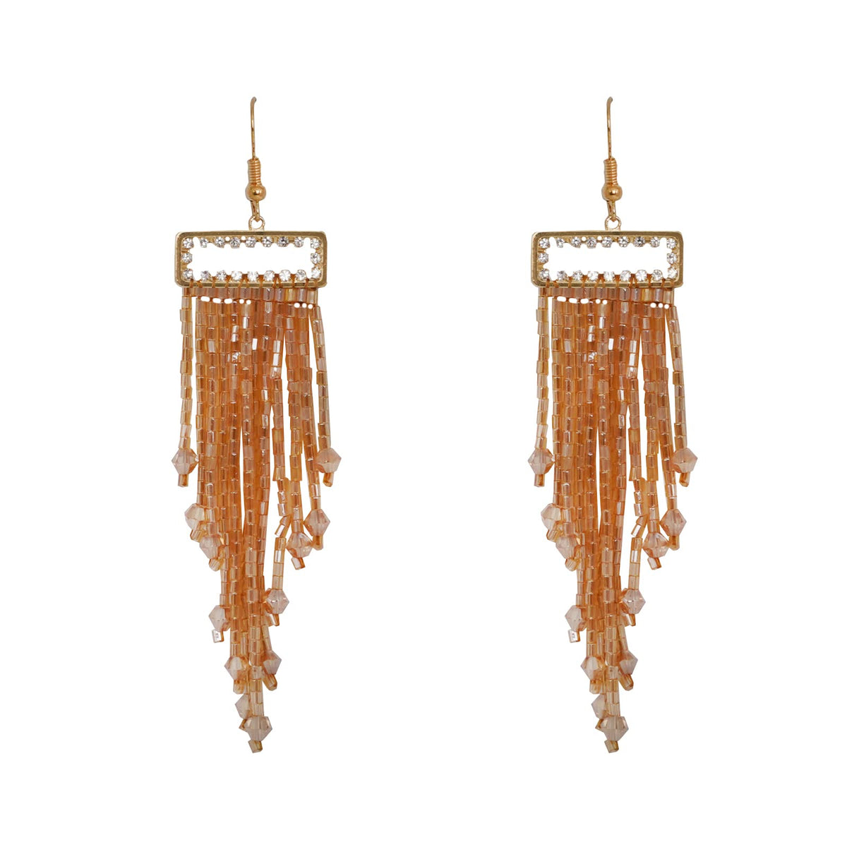 Joker & Witch Silk Fall Brown Bead Earrings for Women