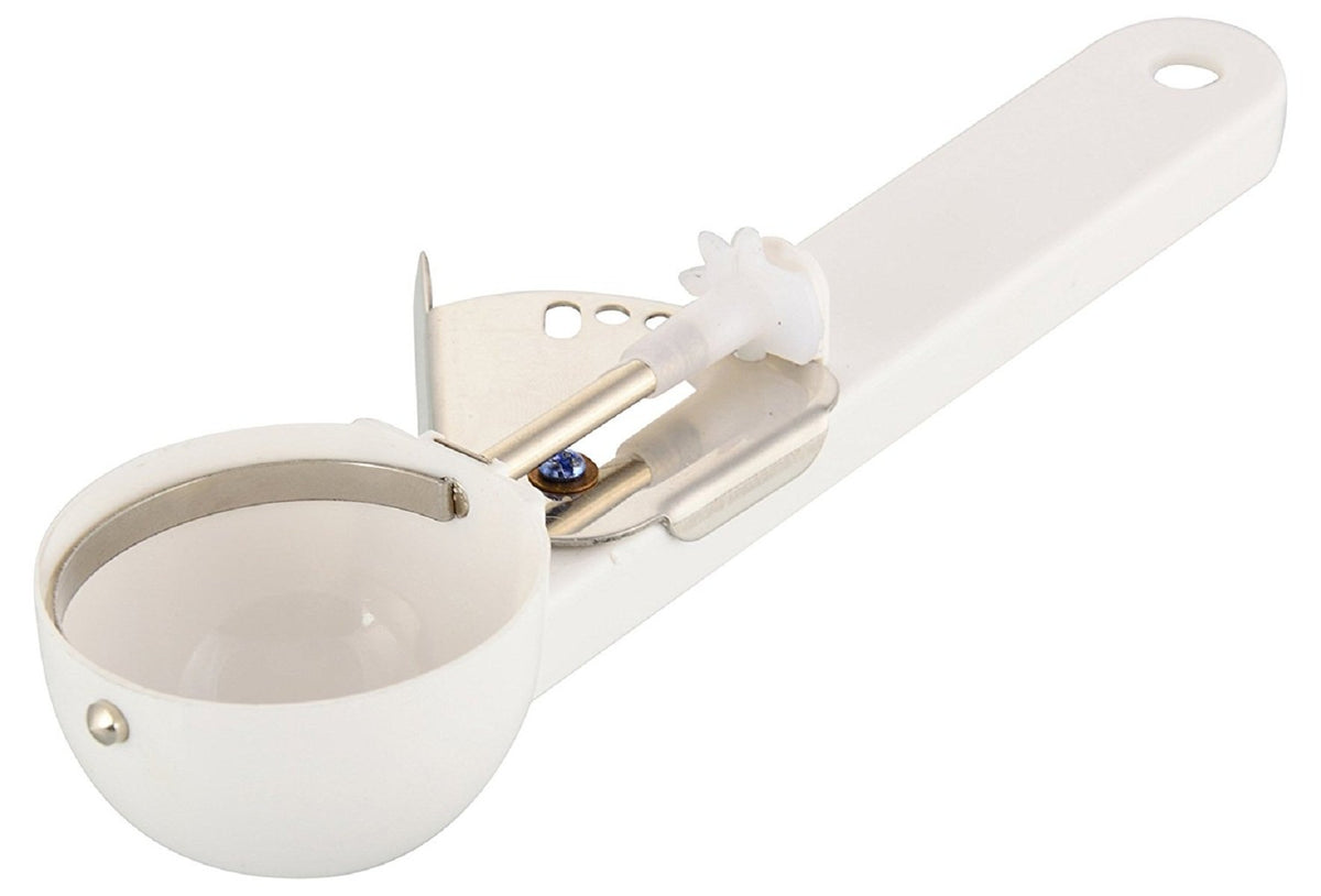 Kuber Industries Code-ICSC04 Plastic Trigger Ice Cream Scoop, White