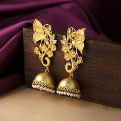 Yellow Chimes Jhumka Earrings for Women Gold Plated Matte Finish Traditional Jhumka Jhumki Earrings for Women and Girls