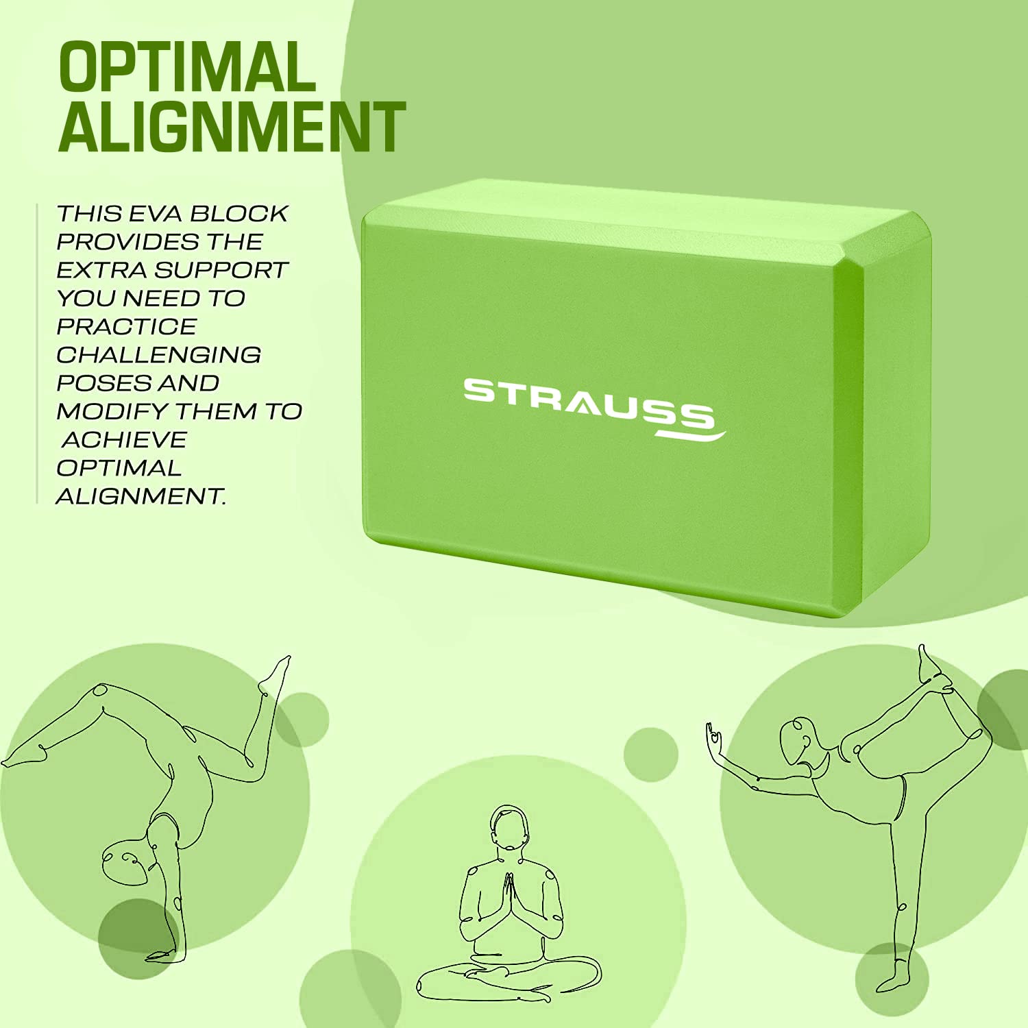 Strauss Wooden Yoga Block