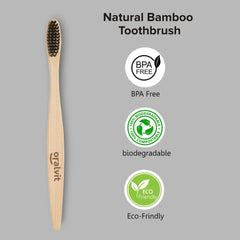 Oralvit Charcoal Bamboo Toothbrush & Dental Floss Combo, Enamel Safe, For Long Lasting Freshness Teeth Whitening Kit (Pack of 2, 20pcs)