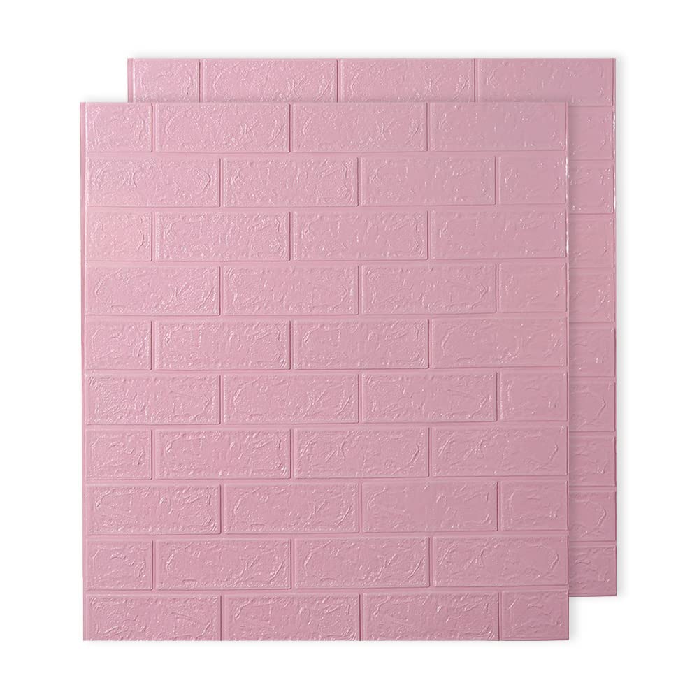 Kuber Industries Foam Brick Pattern 3D Wallpaper for Walls | Soft PE Foam| Easy to Peel, Stick & Remove DIY Wallpaper | Suitable on All Walls | Pack of 2 Sheets, 70 cm X 77 cm