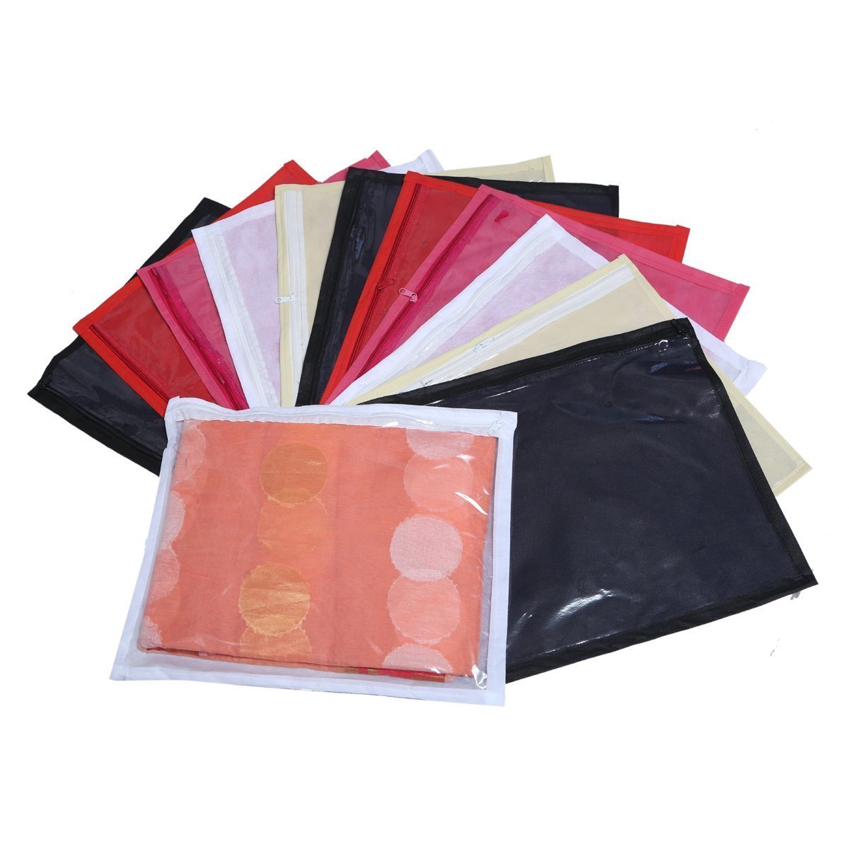 Kuber Industries 12 Pieces Non Woven Packing Saree Cover Set