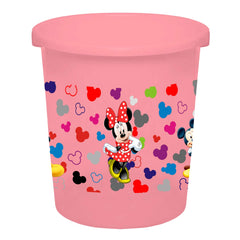 Kuber Industries Disney Team Mickey Print Plastic 2 Pieces Garbage Waste Dustbin/Recycling Bin for Home, Office, Factory, 5 Liters (Pink) -HS_35_KUBMARTS17317