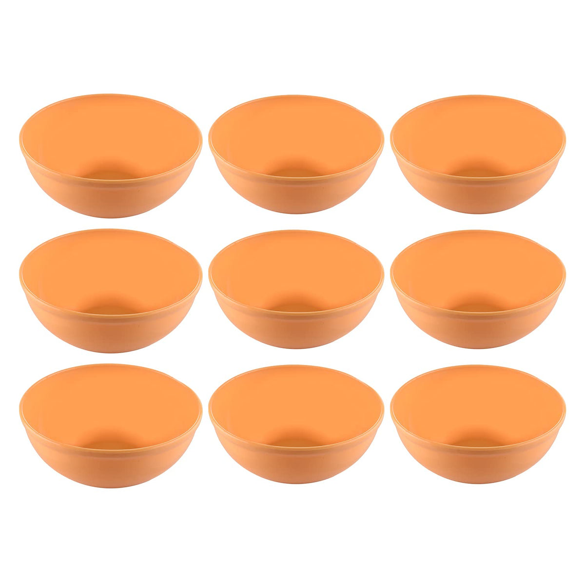 Kuber Industries Bowls|Plastic Dishwasher Safe Bowl|Serving Bowls|Bowls for Kitchen|Microwave Safe Bowls for Salad|Soup|Pasta|1500 ML|Pack of 9 (Yellow)