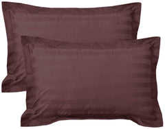 Kuber Industries Lining Design Breathable & Soft Cotton Pillow Cover/Protector/Case- 18x28 Inch, Set of 6 (Brown)-HS43KUBMART26753