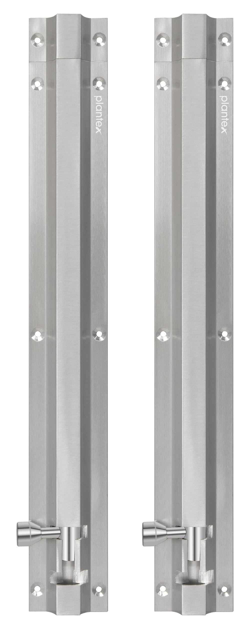 Plantex Smooth Tower Bolt for Doors and Windows Safety - 12-inches Long (Pack of 2)