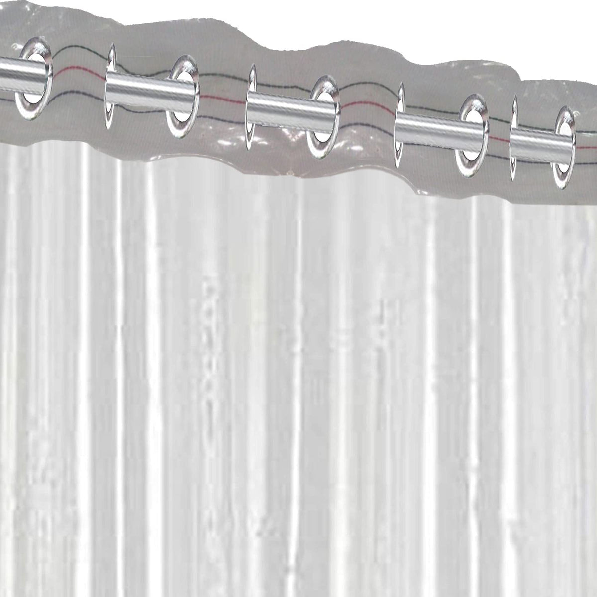 Kuber Industries 30 MM PVC Transparent Curtain|Water Proof AC Curtain|Eyelet Rings & Quick Water Release|Curtain 7 Feet|
