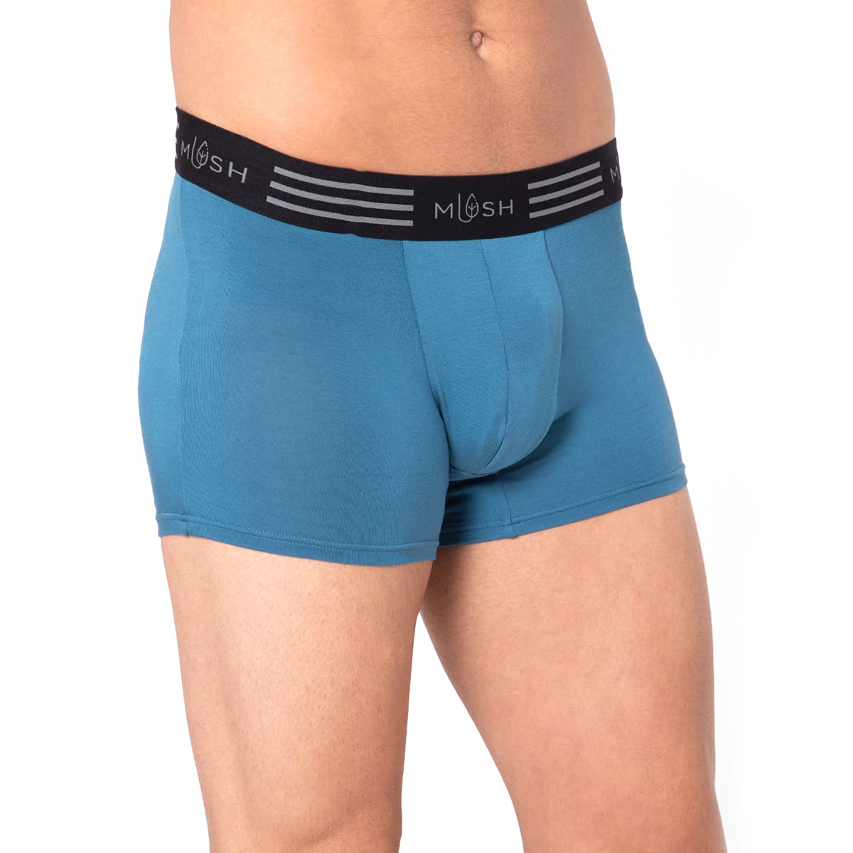 Mush Ultra Soft, Breathable, Feather Light Men's Bamboo Trunk || Naturally Anti-Odor and Anti-Microbial Bamboo Innerwear (L, Blue)