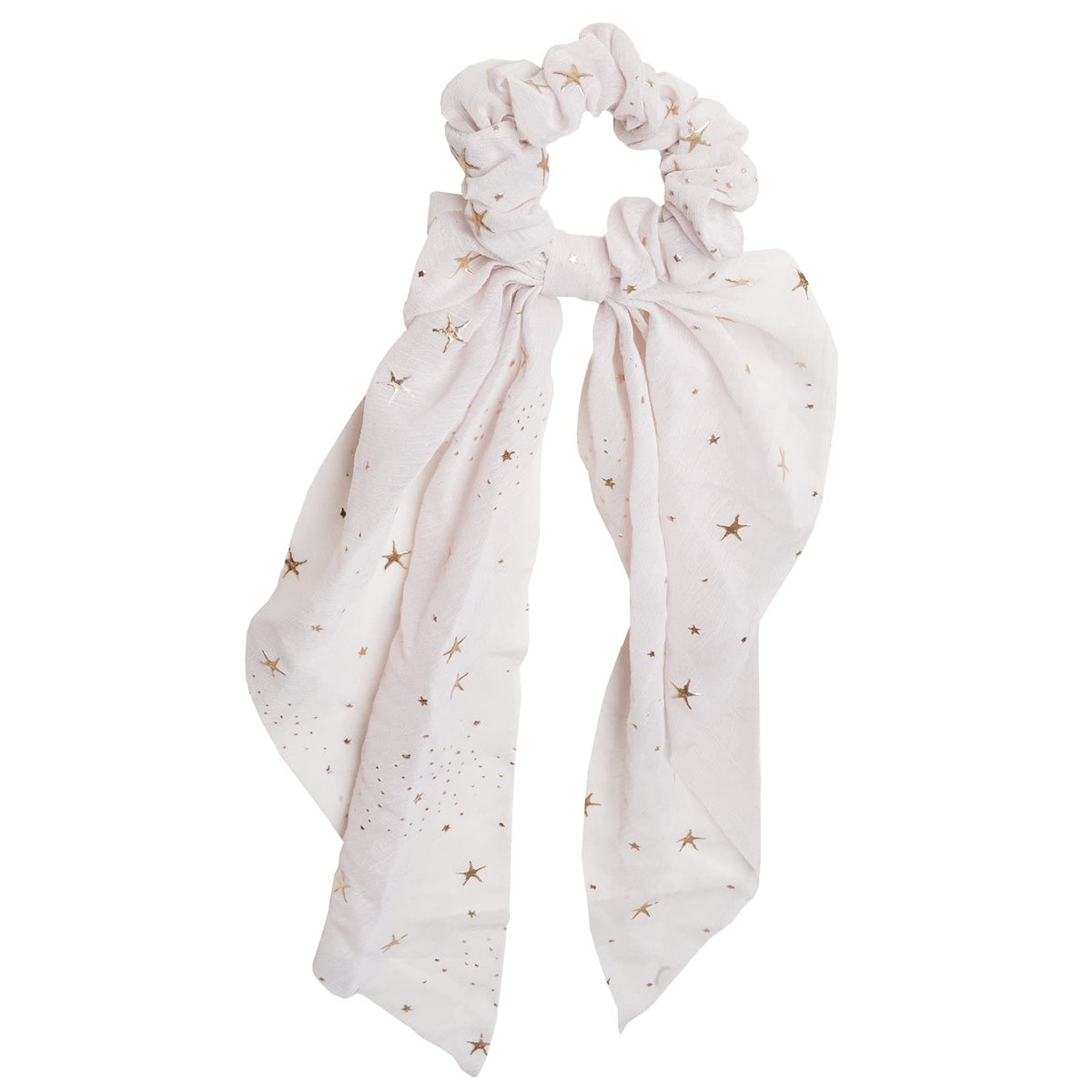 Joker & Witch Stardust White Scarf Detail Scrunchie for Women