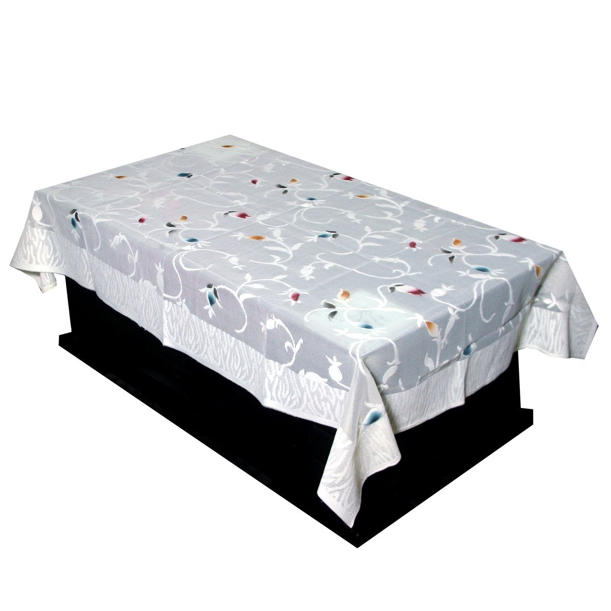 Kuber Industries Cotton 4 Seater Center Table Cover - Cream (CenterflowerCTC014)