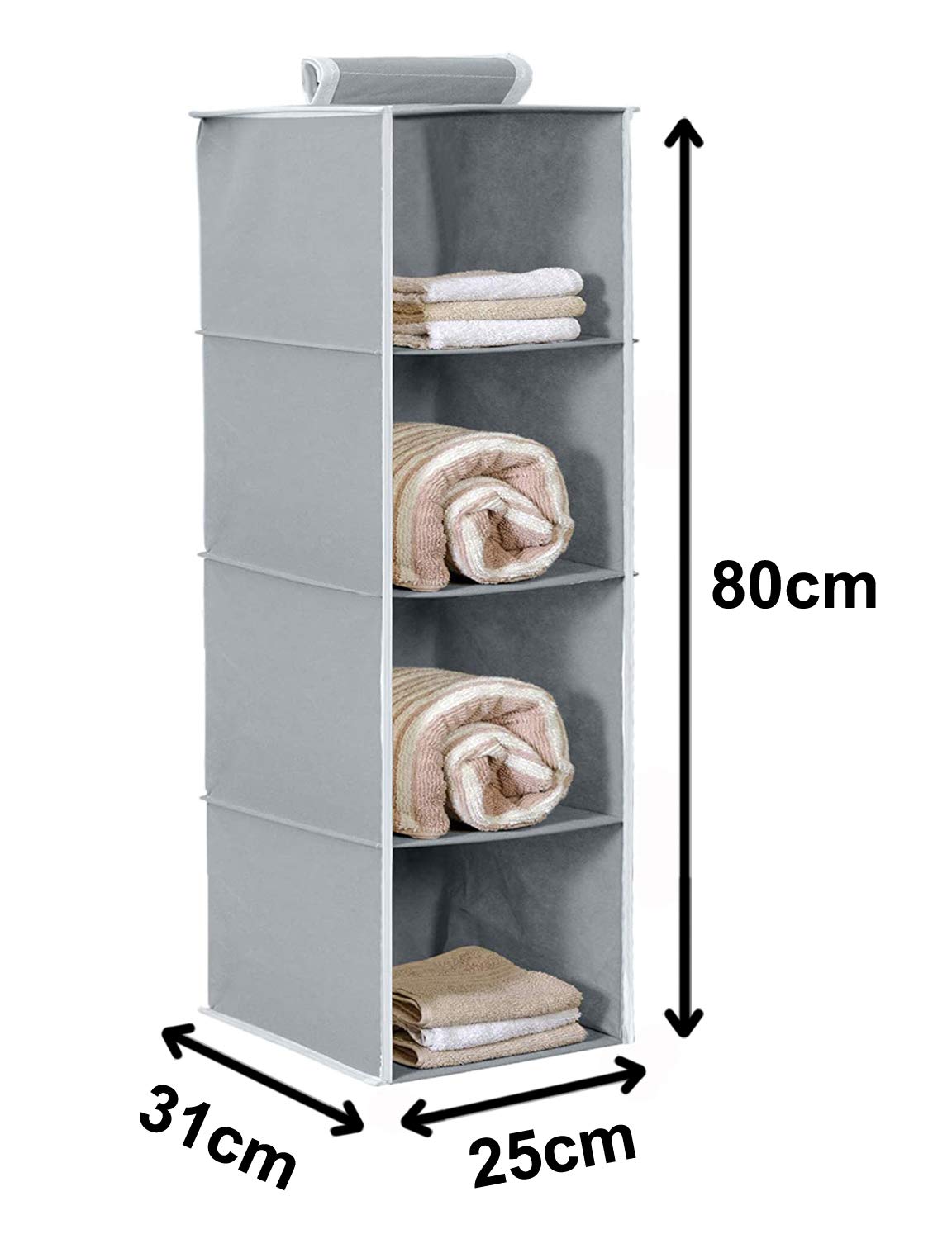 Heart Home Foldable and Universal Fit Shelf Closet Hanging