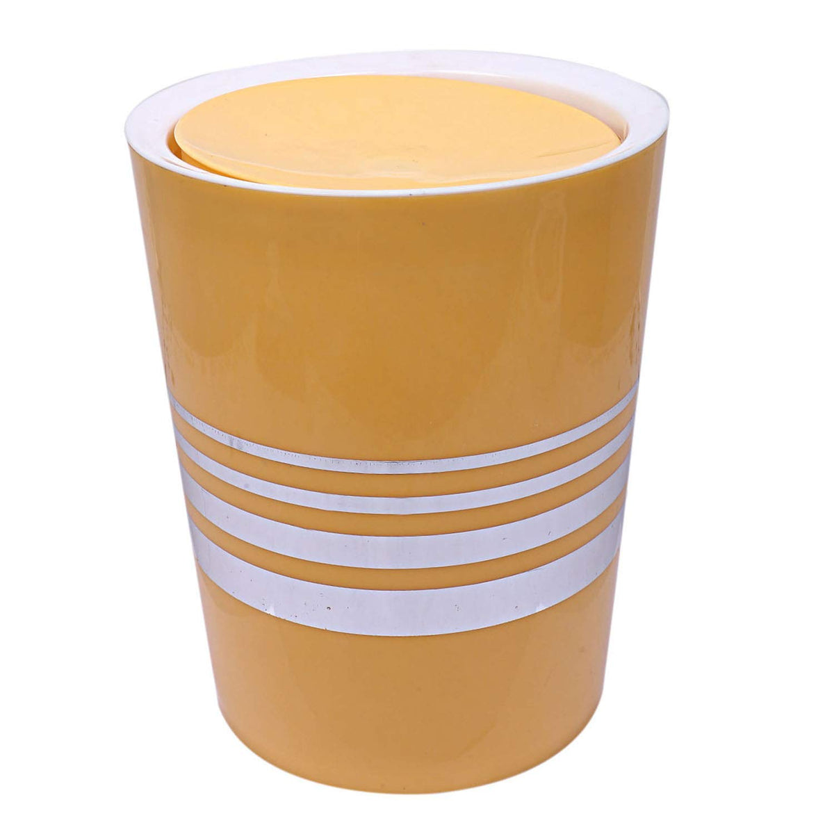 Kuber Industries Plastic Swing Lid Garbage Waste Dustbin, 5 Liters (Yellow) - CTKTC022852