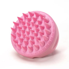 Rey Naturals Hair Scalp Massager Shampoo Brush with Long and Soft Silicon Bristles for Men & Women | Manual Massager | Scalp Care | Exfoliating Anti Dandruff | Pink Colour
