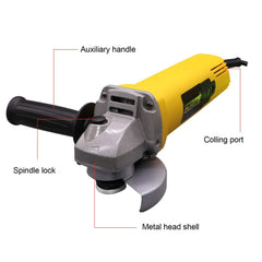 Cheston 850W Angle Grinder for Grinding, Cutting, Polishing (4 inch/100mm) + Set of 5 Grinding Wheels + Sliding Angle Grinder Stand