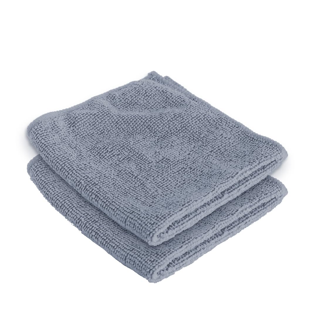 UMAI Microber Face Towel (40cmX60cm) 400 GSM - Super Absorbent, Quick-Dry, Gentle on Skin, Super-Soft for Everyday Use | Microfiber Face Towel for Women & Men (Grey-Pack of 2)