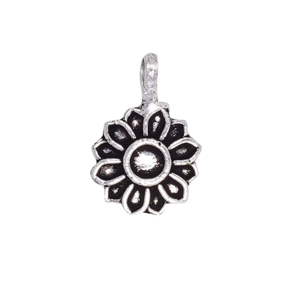 TEEJH Lakshita Silver Oxidised Pin For Women