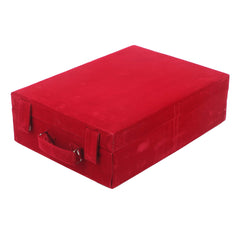 Kuber Industries Wooden 1 Piece Four Rod Velvet Bangle Storage Box (Maroon) - CTKTC22741