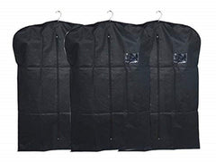Kuber Industries 3 Piece Non Woven Blazer Cover Set, Black, Standard (SAREESCKU8965)