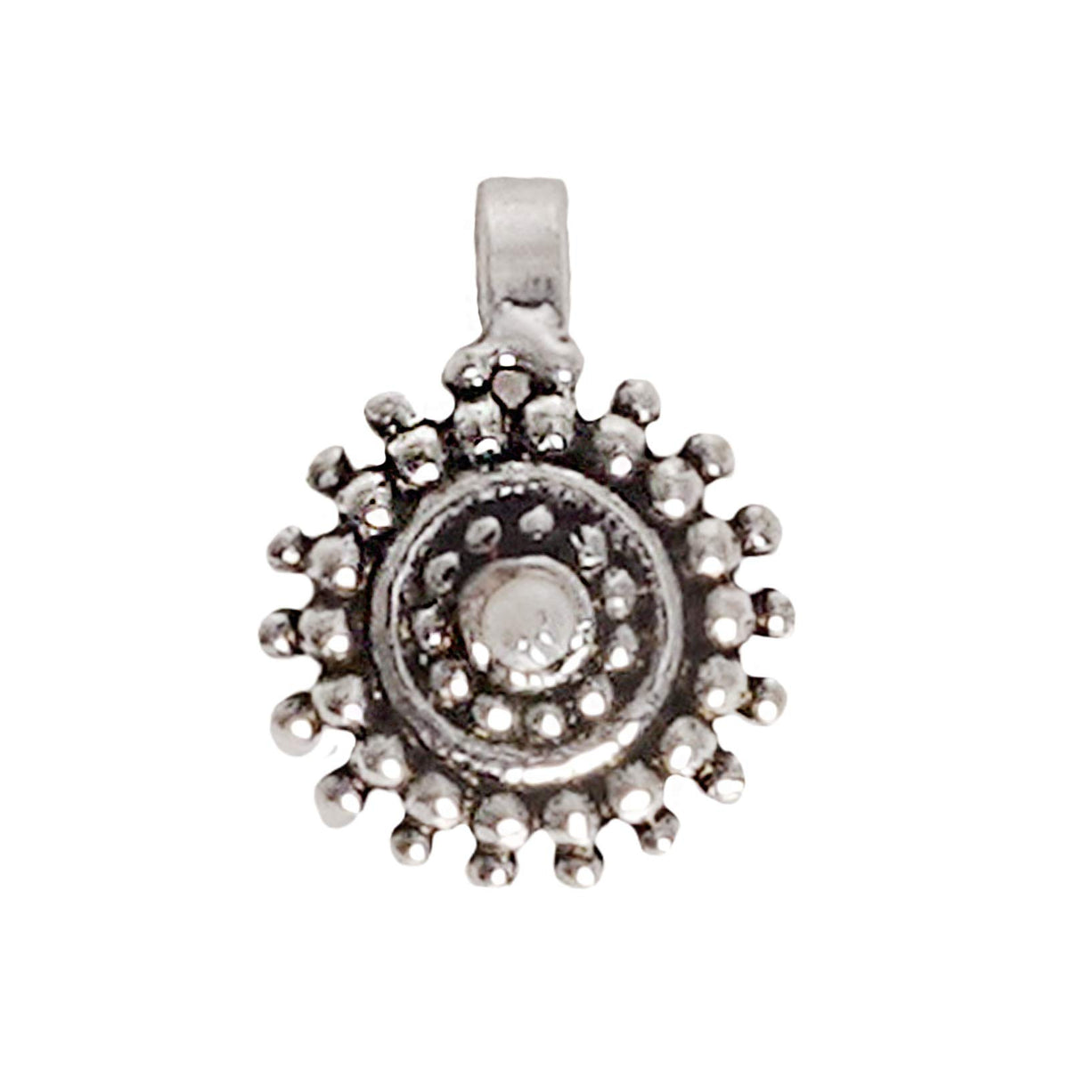 TEEJH Lalita White Stone Floral Nosepin For Women