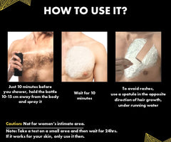 Urbangabru Hair Removal Spray (200 ml) | Body Hair Removal In 10 Minutes | Painless Body Hair Removal Cream For Chest, Back, Legs, Under Arms (Pack of 2)