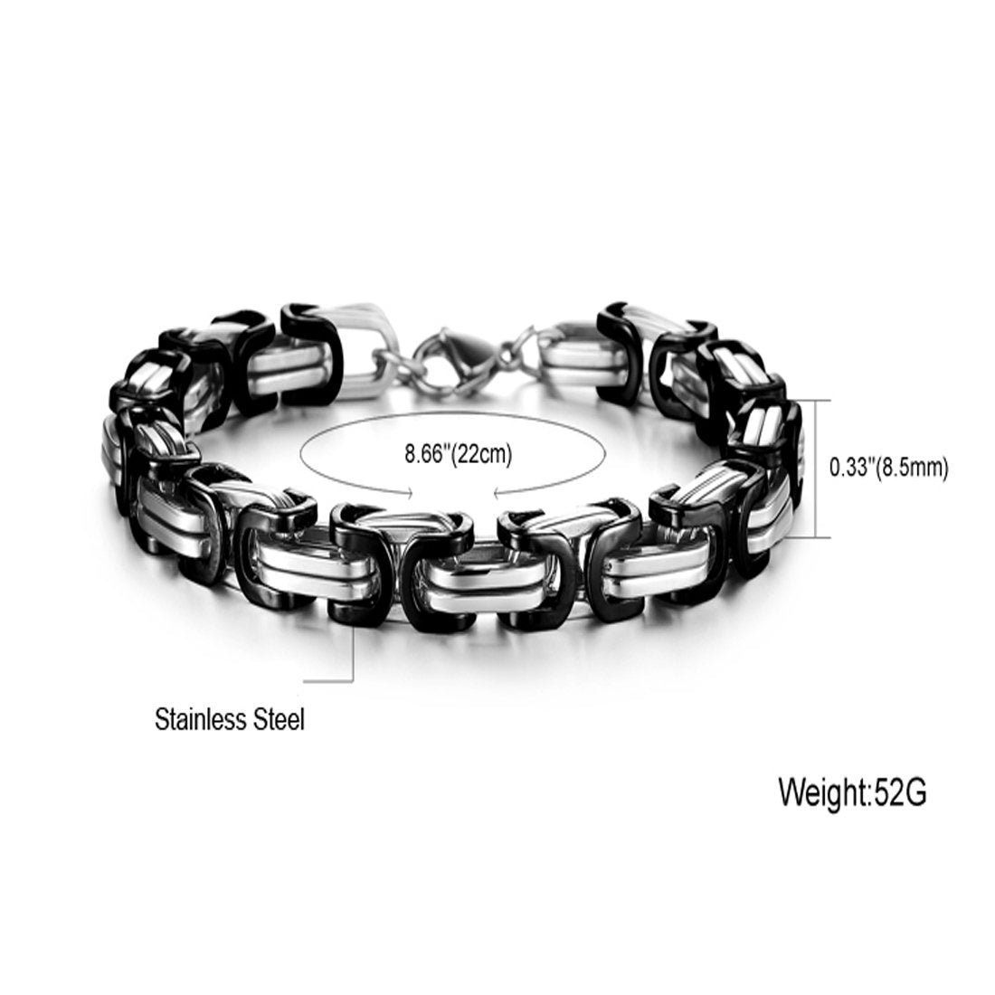 Buy Charms Black Silver Leather Bracelet For Boys Online at Best Prices in  India - JioMart.