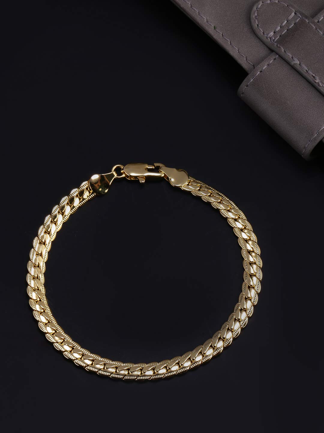 Yellow Chimes Chain Bracelet for Men Stainless Steel Link Chain Design  Silver Bracelet for Men and Boys.