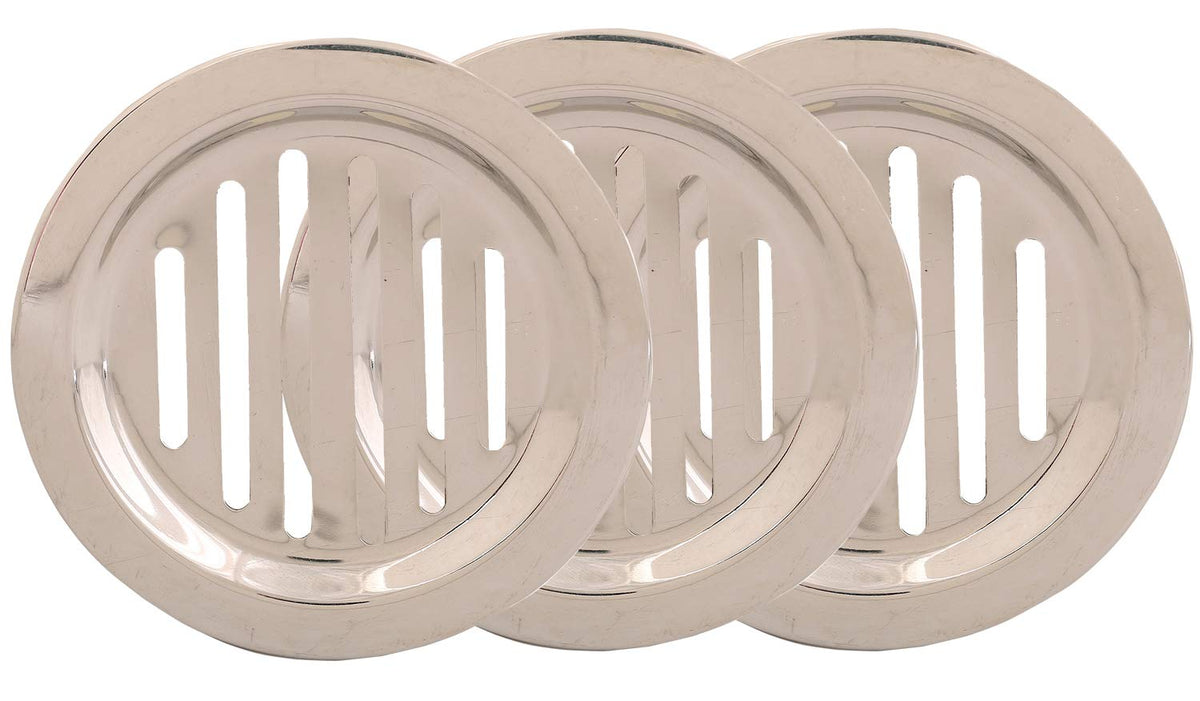 Kuber Industries Steel Floor Drain Cover, 5 Inches, Silver (CTSS209)