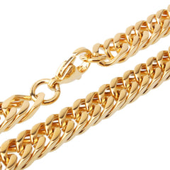 Yellow Chimes Trendy Classic Stainless Steel Curb Chain Necklace for Men and Boys (24 Inch) (Gold)