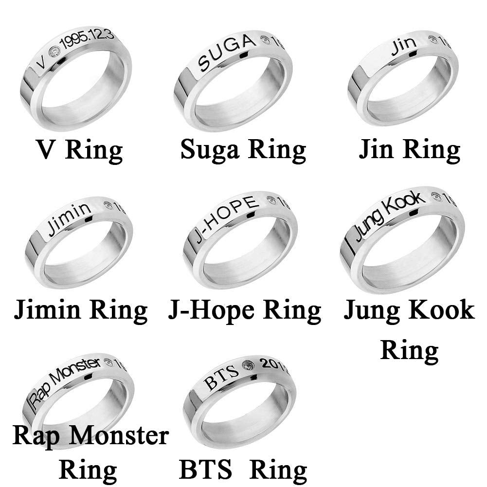 Yellow Chimes Rings for Men BTS Rings Stainless Steel Silver Ring Kpop –  GlobalBees Shop