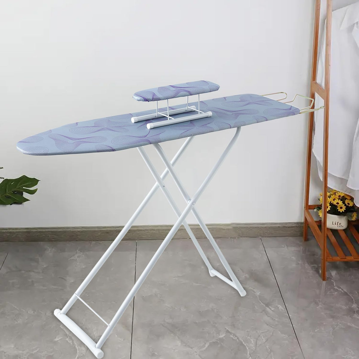 Urbane Home 42 Inch Ironing Board With Small Board|Ironing Stand For Clothes|Press Table for Home (Multi)