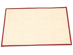 Kuber Industries Checkered Cotton Door Mat - 27" x 18" x 0.39", Maroon (CTKTC0158)