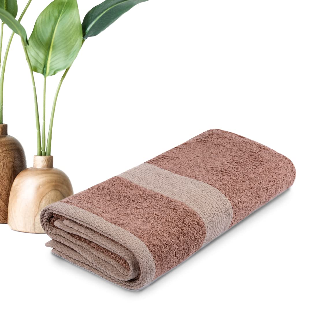 BePlush Bamboo Towels for Bath| Ultra Soft, Highly Absorbent, Quick Dry, Anti Bacterial Bamboo Bath Towel for Men & Women || 450 GSM, 27 x 55 Inches (1, Rust)