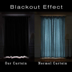 Homestic Polyester Decorative 7 Feet Window Curtain Darkening Blackout|Drapes Curtain with 8 Eyelet for Home & Office (Coffee)