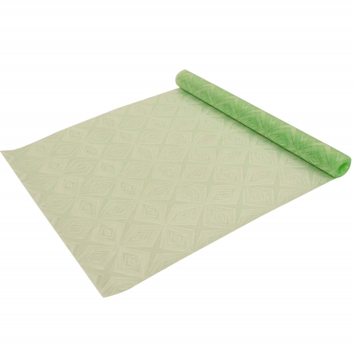 Kuber Industries Self Design PVC Wardrobe Shelf Liner - Green