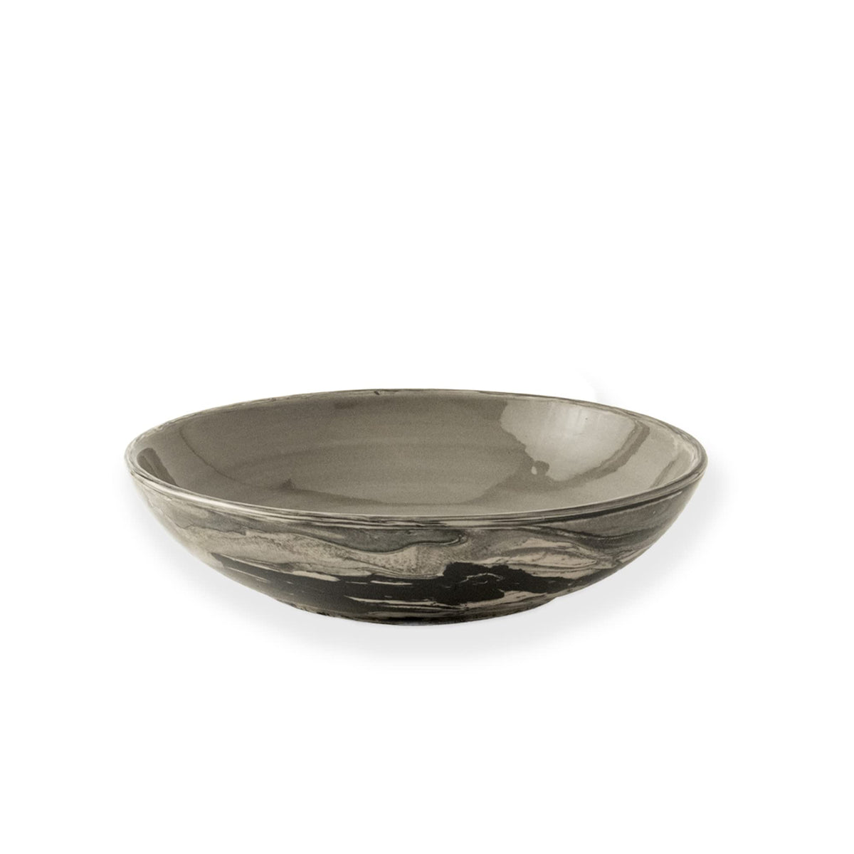 Carbon Ceramic Pasta Bowl| Colour: Black| Ceramic | Hand marbling | 400 ML | Handcrafted | Sustainable | Food Safe | Gifting | Form and function |