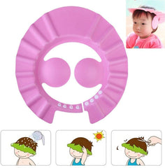 Kuber Industries Eva Foam Soft Adjustable Bath Cap for Toddler/Baby/Kids|Soft & Flexible Material|Size 30 x 28 CM (Pink)-HS_38_KUBMART21347