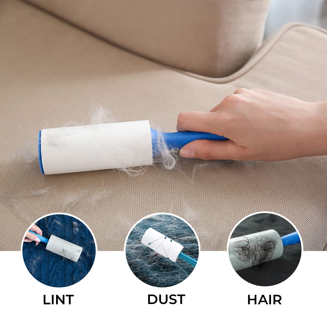 Kuber Industries Lint Remover | Super Sticky Lint Roller | Easy | Lint  Roller for Clothes | Lint Roller for Pet Hair | 60 Sheets (1 Roller)