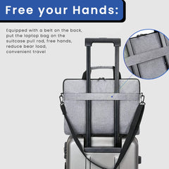 Homestic Laptop Bag|Oxford Foam Padded Compartment|Detachable Strap Shoulder Bag|Laptop Bag For Men & Women|Compatible With 13”,14”,15” Devices|Grey
