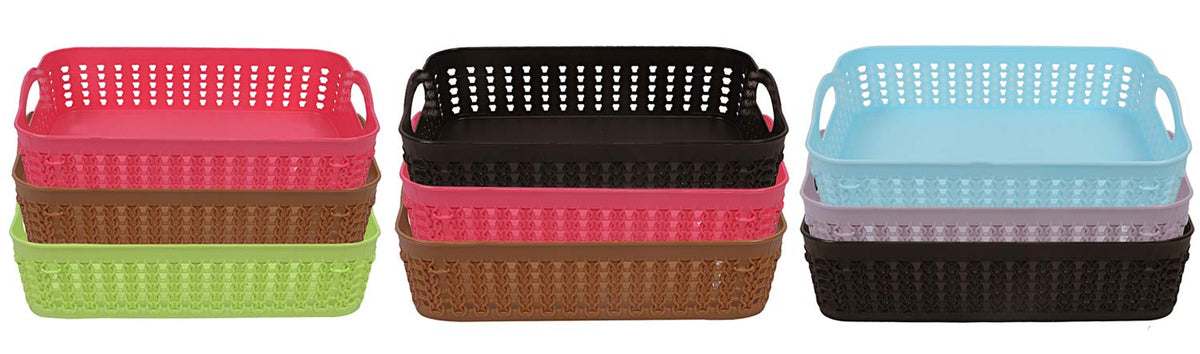 Kuber Industries Plastic 9 Pieces Multipurpose Storage Basket Set (Multi)-CTKTC25439