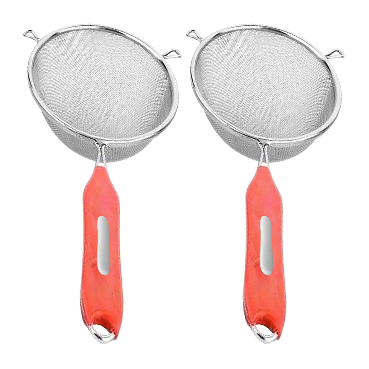 Kuber Industries 14 cm Stainless Steel Soup & Juice Strainer- Pack of 2 (Silver)