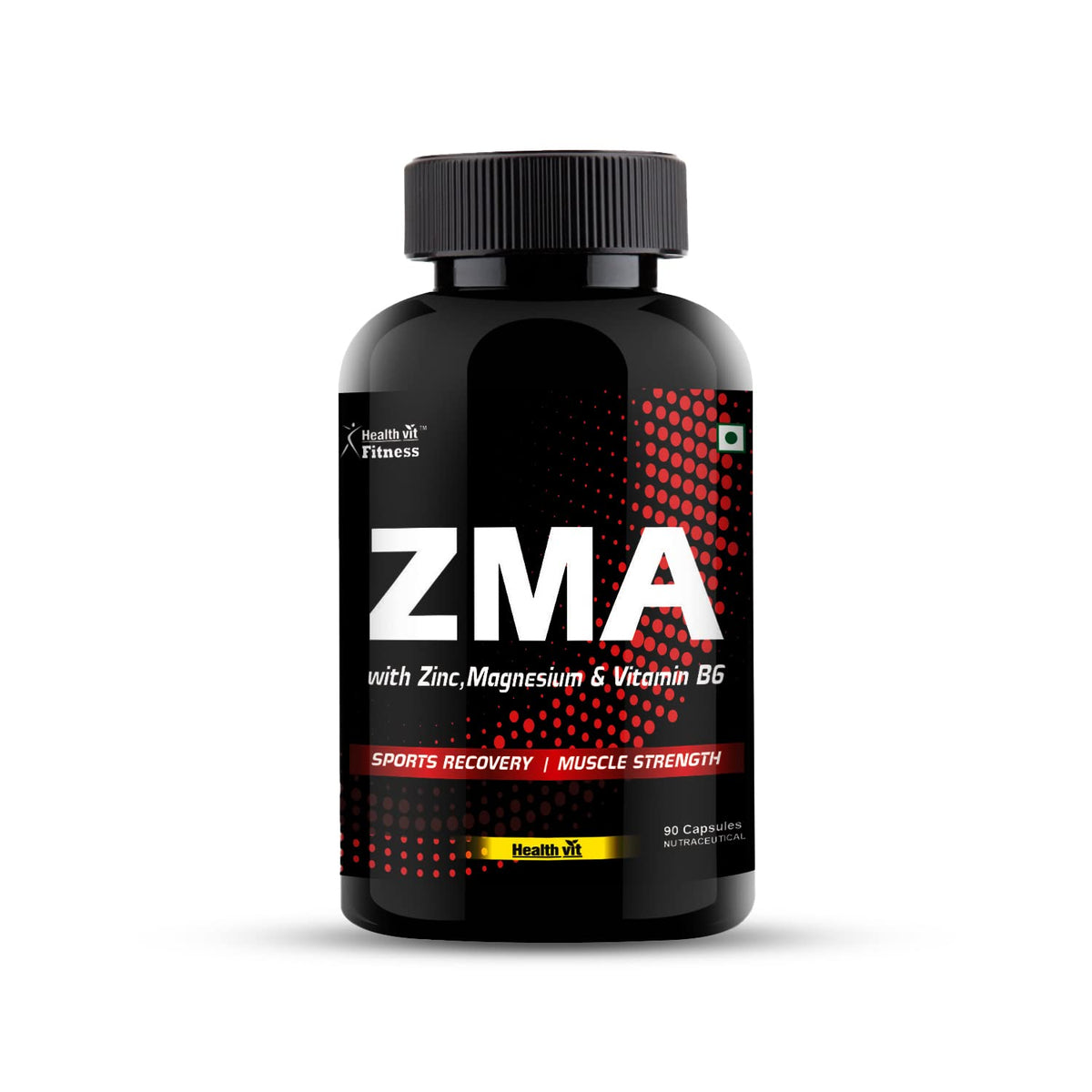 Healthvit Fitness ZMA Nighttime Recovery Support | ZMA supplement for men and women | Sleep Quality | Strength | Zinc, Magnesium, B6 Supplement | Metabolism booster | Immunity booster - (90 Capsules)