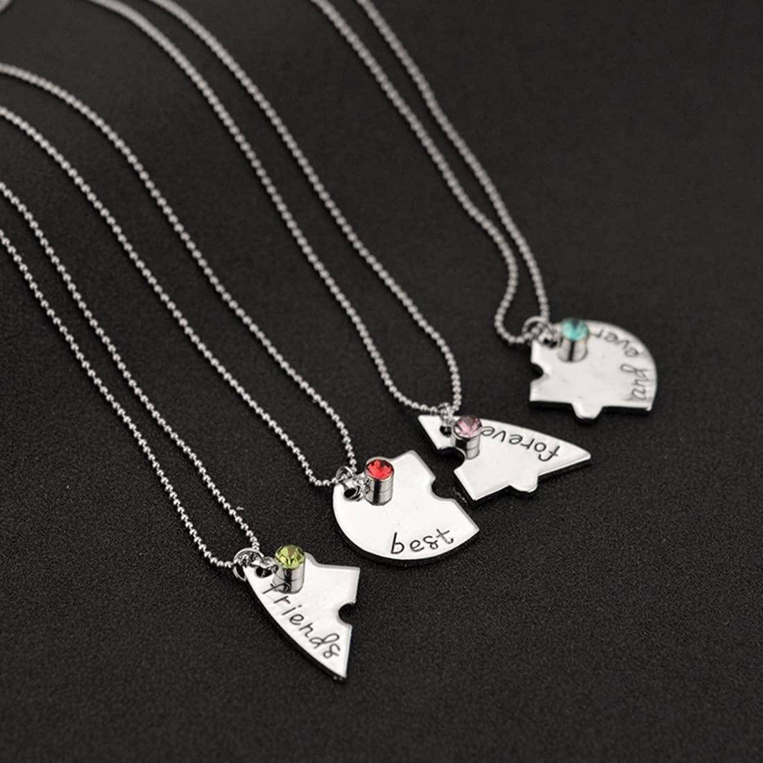 Three Sets Of Good Friends Series Letters Best Friends Forever Heart-shaped Pendant  Necklace Girlfriends Exclusive - Necklace - AliExpress