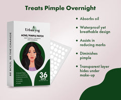 Urban Yog Acne Pimple Patch For Face | 36 Facial Stickers for Active Acne | Absorbs Pimple Overnight | Suitable for All Skin Types