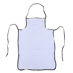 Kuber Industries Checkered Design Cotton 3 Pieces Waterproof Apron with Front Pocket (Blue), CTKTC13737 (CTKTC013737)