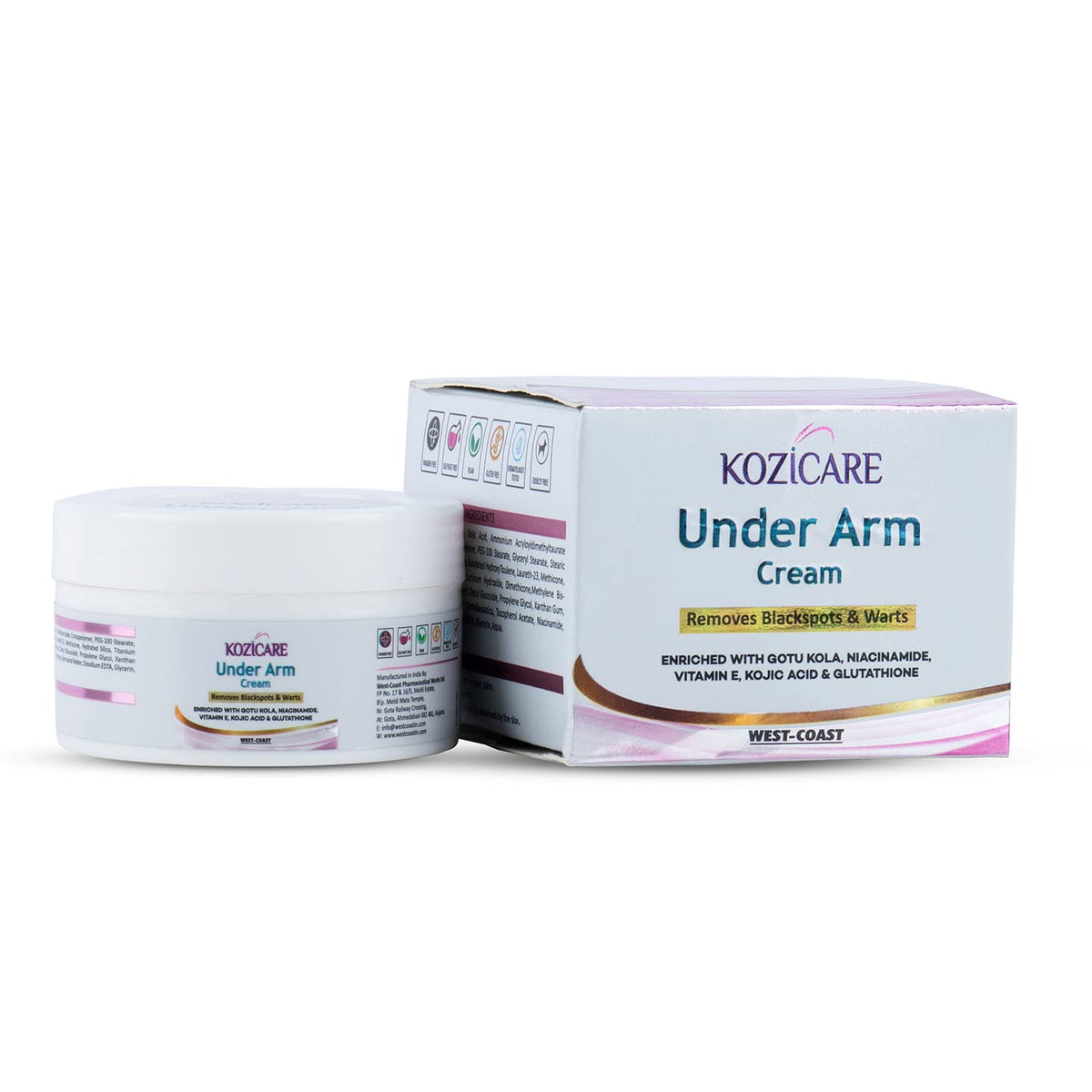 Kozicare Under Arm Cream For Remove Black Spots & Warts – 50gm